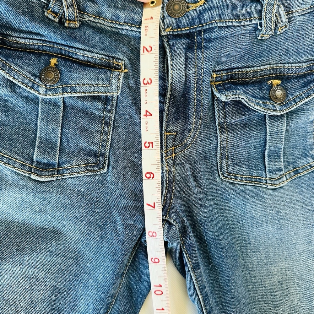 Levi's Girls Size 14 Regular Rise Flare Blue Denim Bootcut Pockets Adjustable - Picture 4 of 10